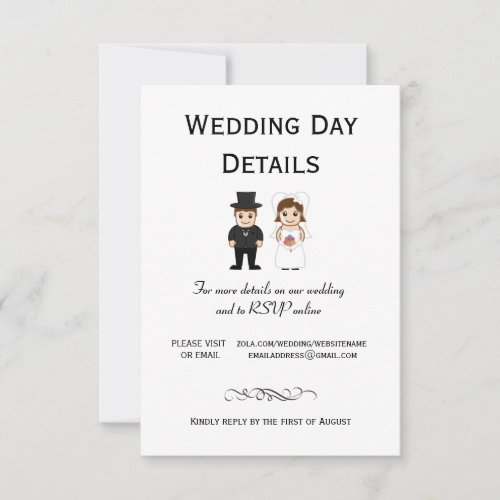Bride  Groom Black Stripes _ Wedding Day Details  Save The Date
