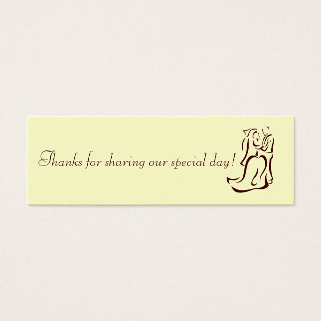 Bride&Groom Champagne Favor Tag (Front)