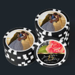 Bride & Groom Coral Rose Wedding Design Poker Chips<br><div class="desc">Poker Chips ready for you to personalize. A great keepsake for the WEDDING or Anniversary Couple and their guest. Add your photo. ✔NOTE: ONLY CHANGE THE TEMPLATE AREAS NEEDED! 😀 If needed, you can remove the text and start fresh adding whatever text and font you like. 📌If you need further...</div>