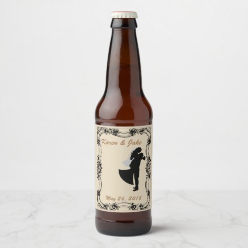 Bride  Groom Custom  Beer Bottle Label