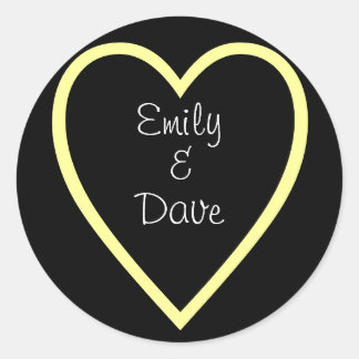 Bride & Groom(Customizable) Classic Round Sticker