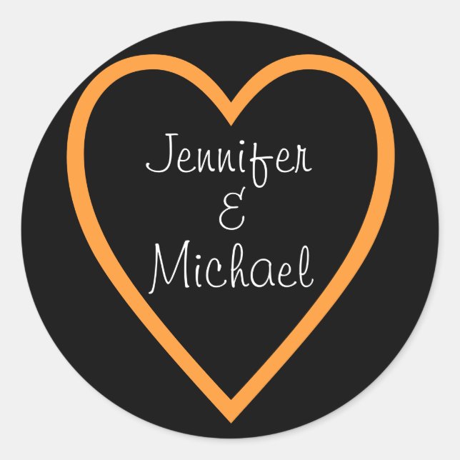 Bride & Groom(Customizable) Classic Round Sticker (Front)