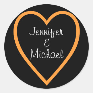 Bride & Groom(Customizable) Classic Round Sticker