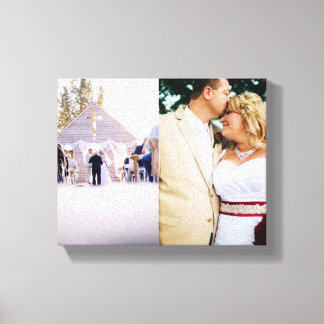 Bride & Groom customized add photo Wrapped Canvas Print