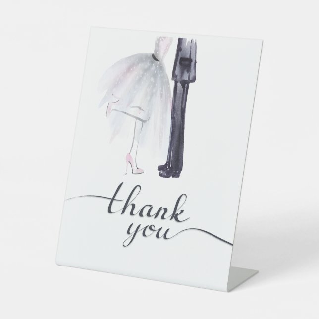 Bride & Groom Dance "Thank You" pedestal sign (Front)