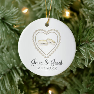 Bride & Groom DIY Beautiful Wedding Keepsake Ceram Ceramic Ornament
