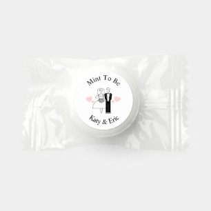 Bride & Groom Doodle Sketch Wedding Favor