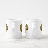 Bride Groom Gold Heart Bridal Wedding Love Couple Coffee Mug Set (Handle)