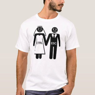 Bride Groom humorous figures T-Shirt