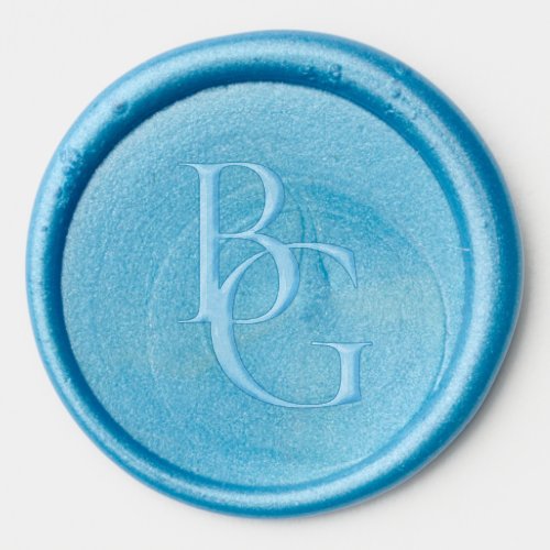 bride groom initials wax seal sticker