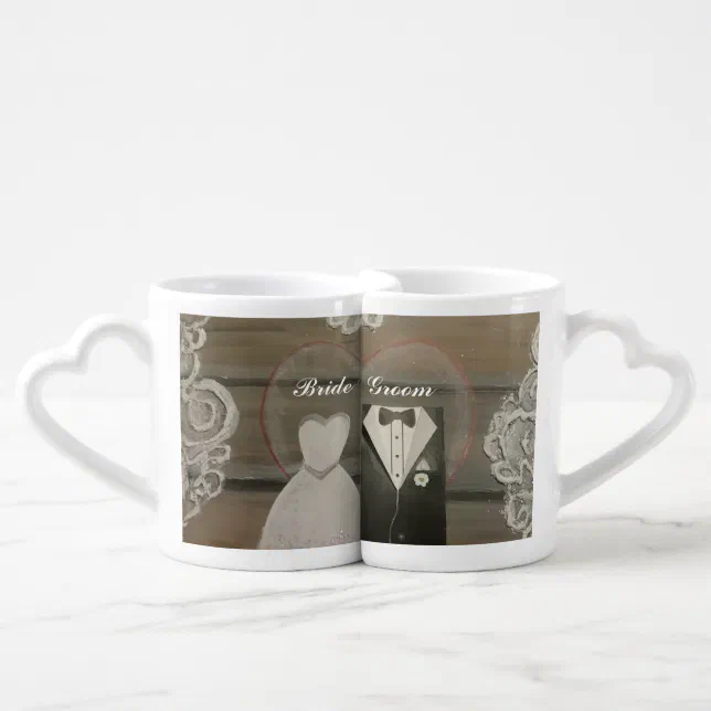 Bride & Groom Lovers Coffee Mug Set | Zazzle