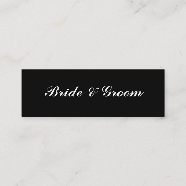 Bride & Groom Mini Business Card (Front)