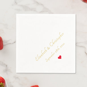 Bride Groom Monogram Wedding Date Party Cocktail Napkins