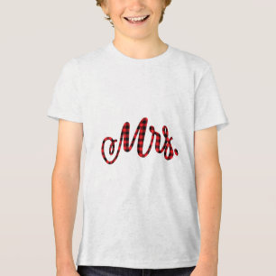 Bride Groom Mr Mrs Christmas Wedding Matching Coup Tri-Blend Shirt