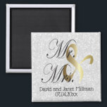 Bride & Groom | Mr & Mrs Wedding Keepsake Magnet<br><div class="desc">Wedding Day Favor Magnets. A Wedding Day Keepsake from the Bride and Groom ready to personalize. ⭐This Product is 100% Customizable. Graphics and / or text can be added, deleted, moved, resized, changed around, rotated, etc... ⭐ (Please be sure to resize or move graphics if needed before ordering) 99% of...</div>