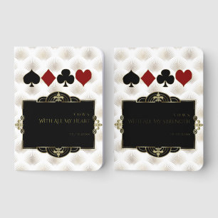 Bride Groom Personalized Paired Vows Wedding Foil Vow Books