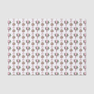 Bride Groom Pink Rose Flower Floral Wedding Tissue Paper