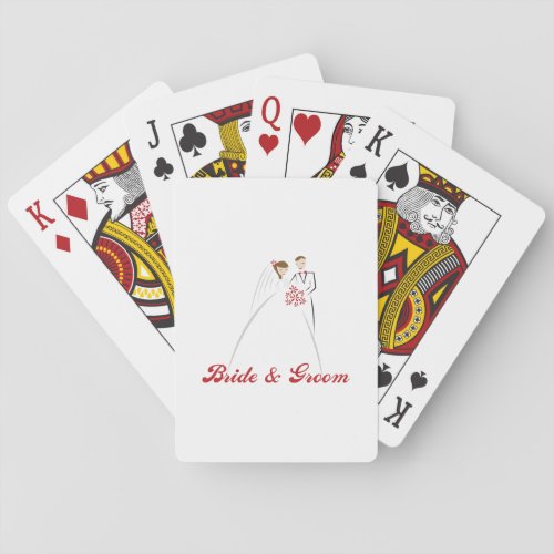 Bride  Groom Playing Cards
