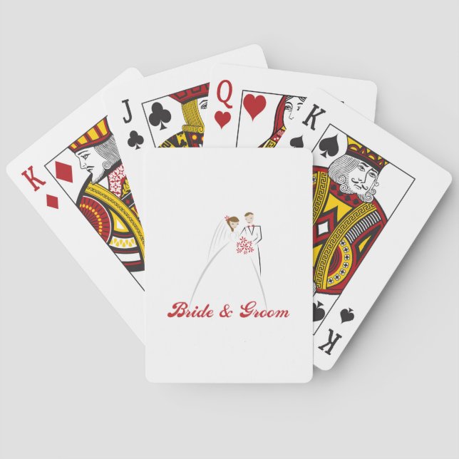 Bride & Groom Poker Cards (Back)