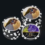 Bride & Groom Purple Rose Wedding Design Poker Chips<br><div class="desc">Poker Chips. A great keepsake for the WEDDING couple and guest. Add your photo. ✔NOTE: ONLY CHANGE THE TEMPLATE AREAS NEEDED! 😀 If needed, you can remove some of the text and start fresh adding whatever text and font you like. 📌If you need further customization, please click the "Click to...</div>