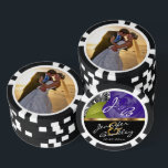 Bride & Groom Purple Rose Wedding Design Poker Chips<br><div class="desc">Poker Chips. A great keepsake for the WEDDING couple and guest. Add your photo. ✔NOTE: ONLY CHANGE THE TEMPLATE AREAS NEEDED! 😀 If needed, you can remove some of the text and start fresh adding whatever text and font you like. 📌If you need further customization, please click the "Click to...</div>