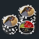 Bride & Groom Red Rose Wedding Design Poker Chips<br><div class="desc">Poker Chips ready for you to personalize. A great keepsake for the WEDDING or Anniversary Couple and their guest. Add your photo. ✔NOTE: ONLY CHANGE THE TEMPLATE AREAS NEEDED! 😀 If needed, you can remove the text and start fresh adding whatever text and font you like. 📌If you need further...</div>