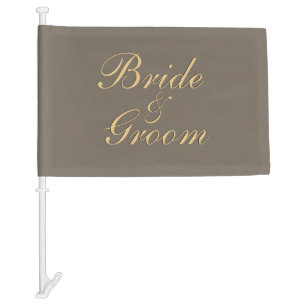 Bride & Groom Sandstone Wedding Flag
