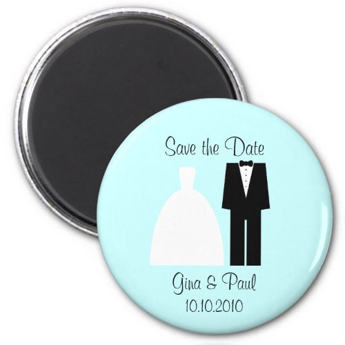 Bride Groom Save the Date Magnet