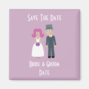 Bride & Groom Save The Date magnet