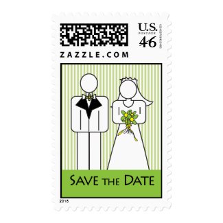 Bride & Groom Save the Date Stamps