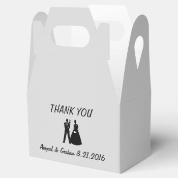 Bride & Groom Silhouette Favor Favor Boxes by WeddingButler at Zazzle