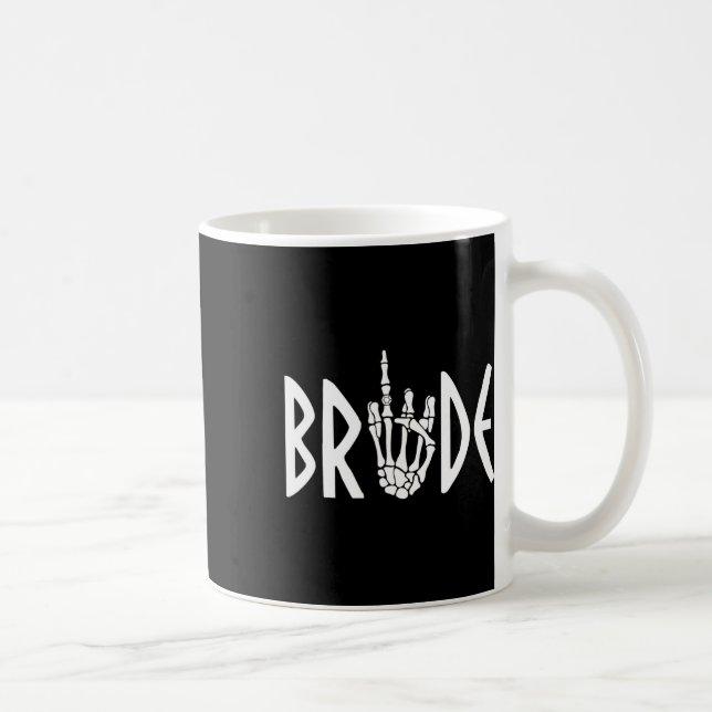 Bride Groom Skeleton Gothic Wedding Engagement Hal Coffee Mug (Right)