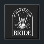 Bride Groom Skeleton Rock Hand Couples Wedding Hal Magnet<br><div class="desc">Bride Groom Skeleton Rock Hand Couples Wedding Halloween</div>