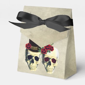 Bride & Groom Skull Wedding Party Favor Favor Boxes by My_Wedding_Bliss at Zazzle