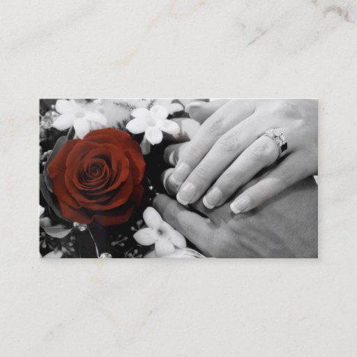 Customizable bride &amp; groom : soft hands business card template