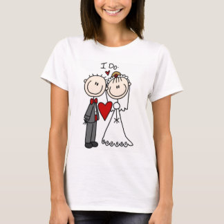 Bride & Groom Stick Figures Wedding I Do Women's T-Shirt