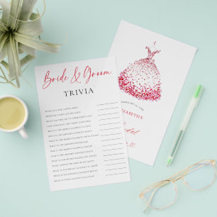Bride Groom Trivia Valentine Bridal Shower Game Flyer
