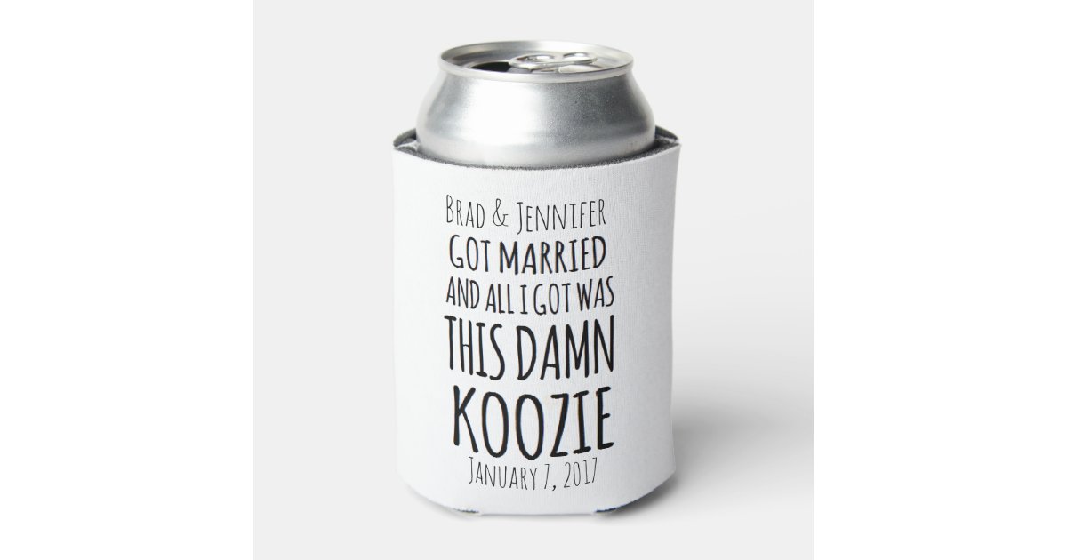 Just Married Stainless Steel Koozie Set