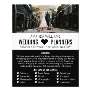 Bride & Groom, Wedding Event Planner Advertising Flyer