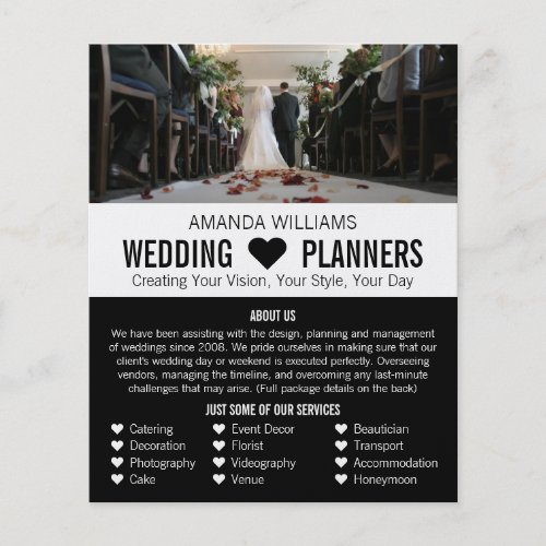 Bride  Groom Wedding Event Planner Advertising Flyer