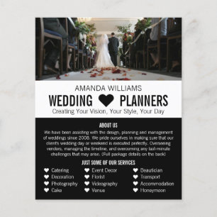 Bride & Groom, Wedding Event Planner Advertising Flyer
