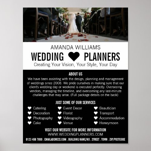Bride  Groom Wedding Event Planner Advertising Poster