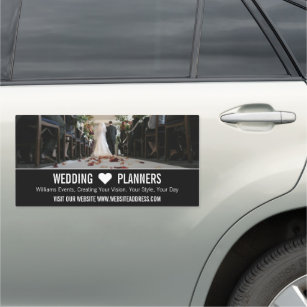 Bride & Groom, Wedding Event Planner Car Magnet