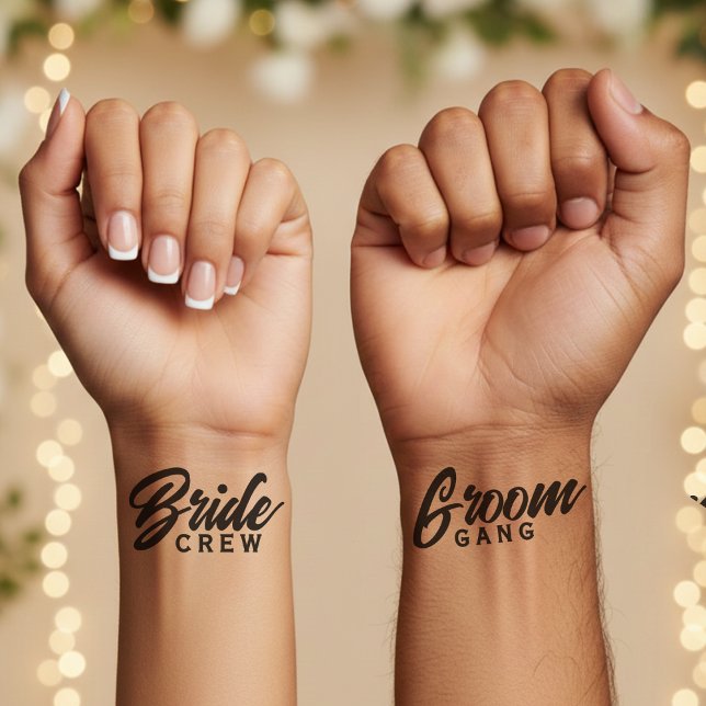 Bride & Groom Wedding Guest Party Favor Temporary Tattoos (Bride & Groom Wedding Guest Party Favor Temporary Tattoos
)