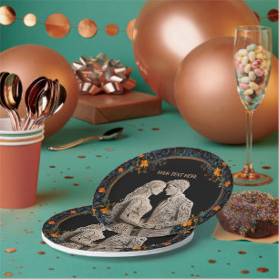 Bride & Groom Wedding Personalised Paper Plates