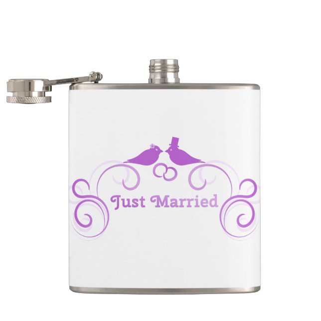 Bride Groom Wedding Personalize Destiny Destiny'S Hip Flask (Opened)
