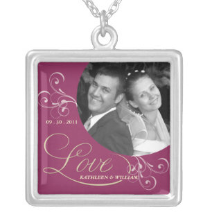 Bride & Groom - Wedding Photo Pendant