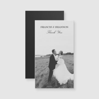 Bride Groom Wedding Thank You Magnetic Photo Card
