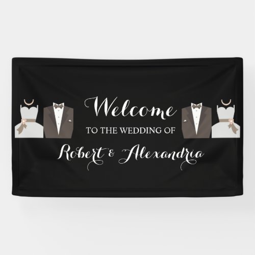 Bride  Groom Welcome Wedding Banner