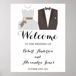 Bride & Groom Welcome Wedding Sign